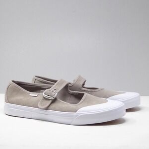 NEW Vans Mary Jane Atmosphere Grey Suede White Women's Shoes Size 9.5